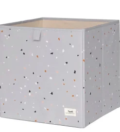 3 Sprouts Opbevaringskasse - 33x33x33 cm - Terrazzo/Lysegrå