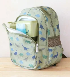 A Little Lovely Company Børnehavetaske m. Termolomme - Dinosaur
