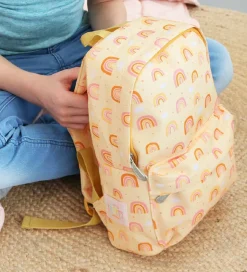 A Little Lovely Company Børnehavetaske - Rainbows - Gul