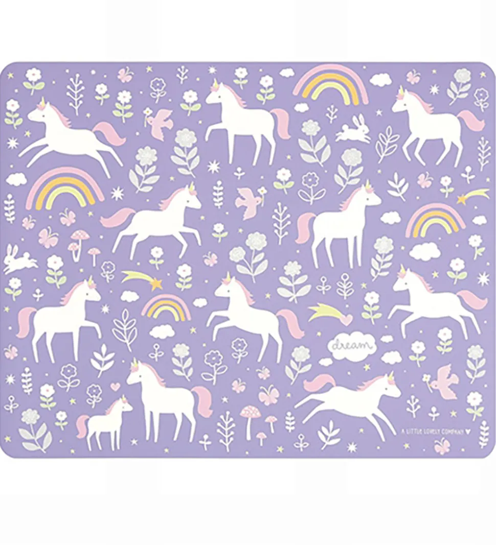 A Little Lovely Company Dækkeserviet - Vinyl - Unicorn Dreams