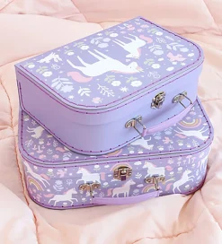 A Little Lovely Company Kuffertsæt - 2 stk. - 29x20/25,5x18 cm -