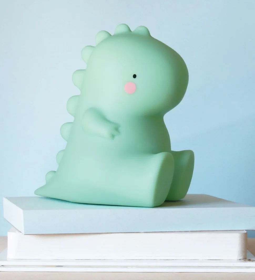A Little Lovely Company Lampe - 12,5 cm - T-Rex - Grøn