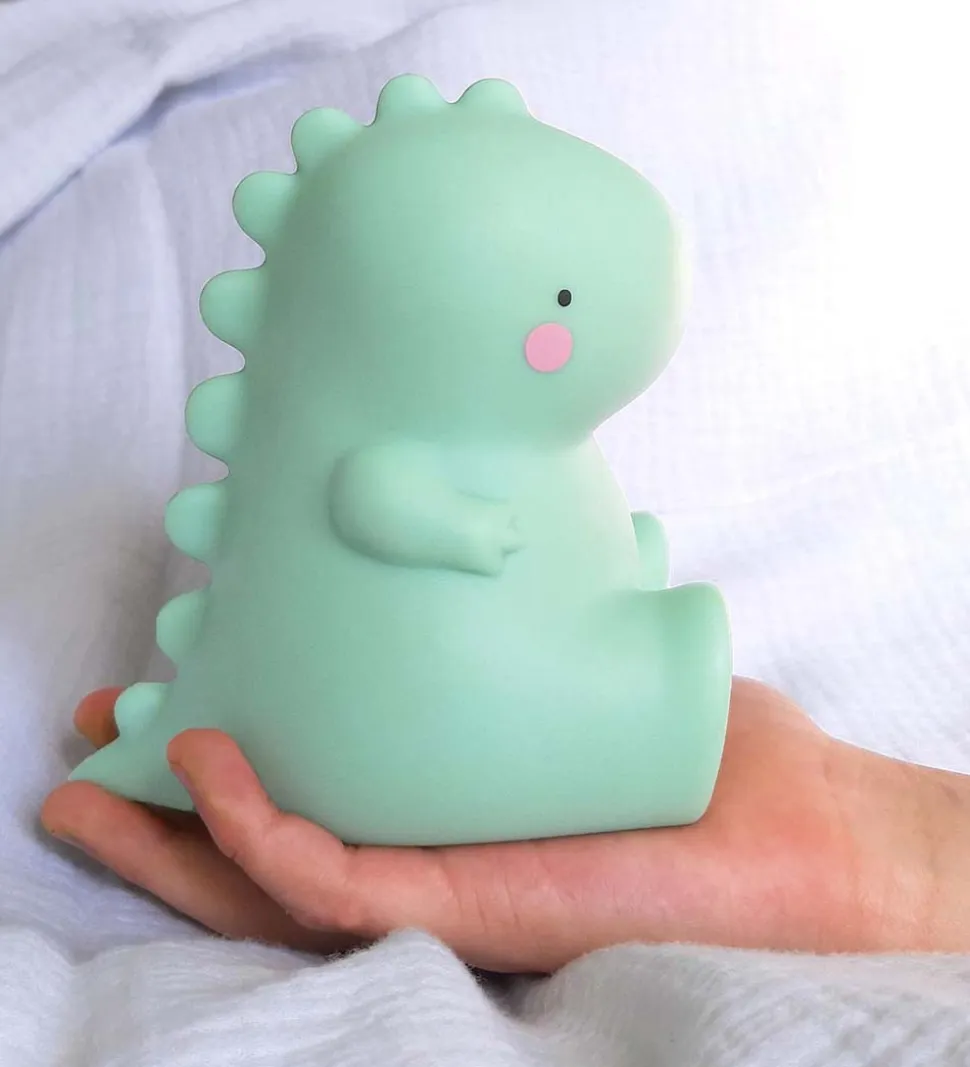 A Little Lovely Company Lampe - 12,5 cm - T-Rex - Grøn