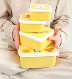 A Little Lovely Company Madkassesæt - 4 stk - Animal Friends