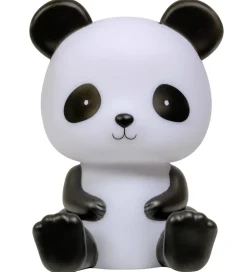 A Little Lovely Company Natlampe - Panda - 19 cm - Sort/Hvid