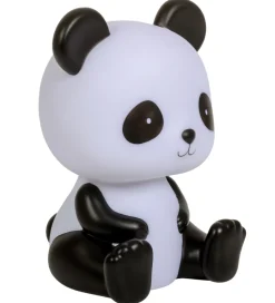 A Little Lovely Company Natlampe - Panda - 19 cm - Sort/Hvid