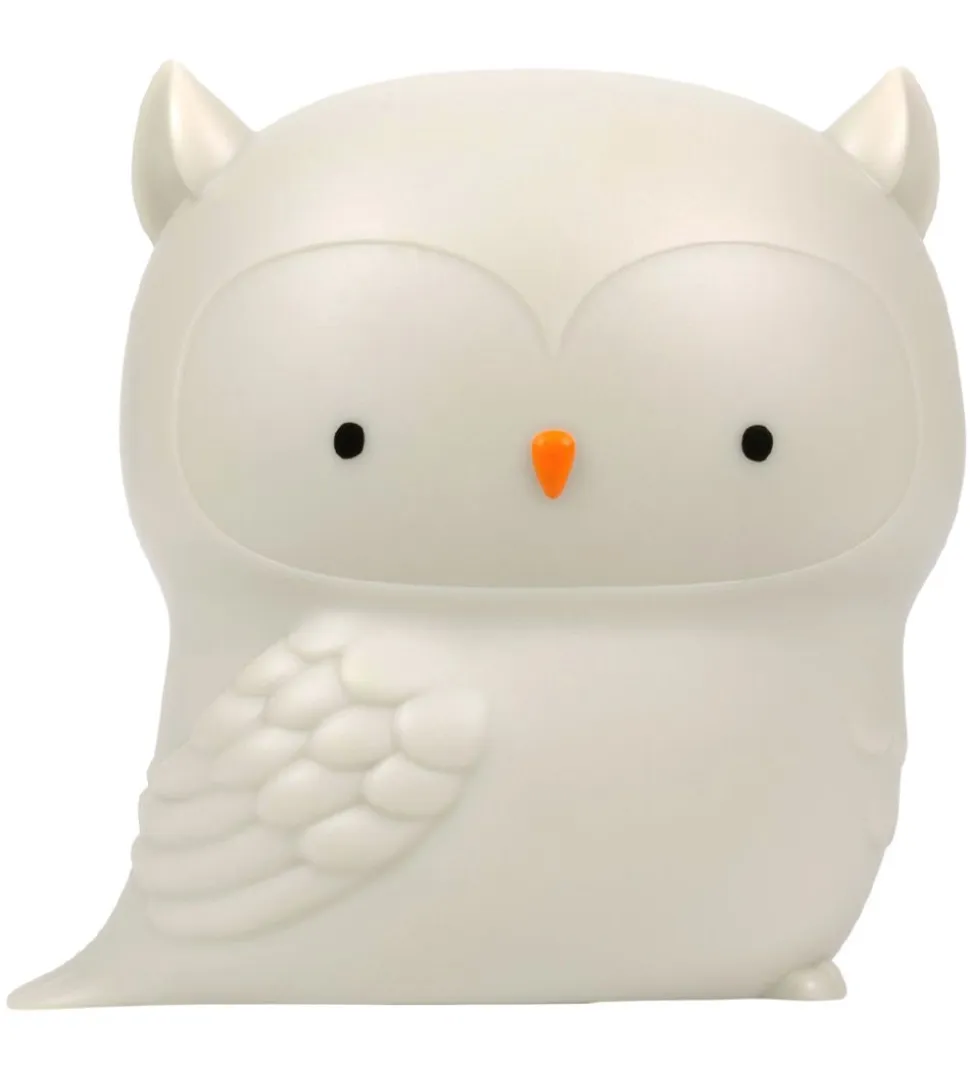 A Little Lovely Company Natlampe - 11,8x11,5 cm - Owl - Grå