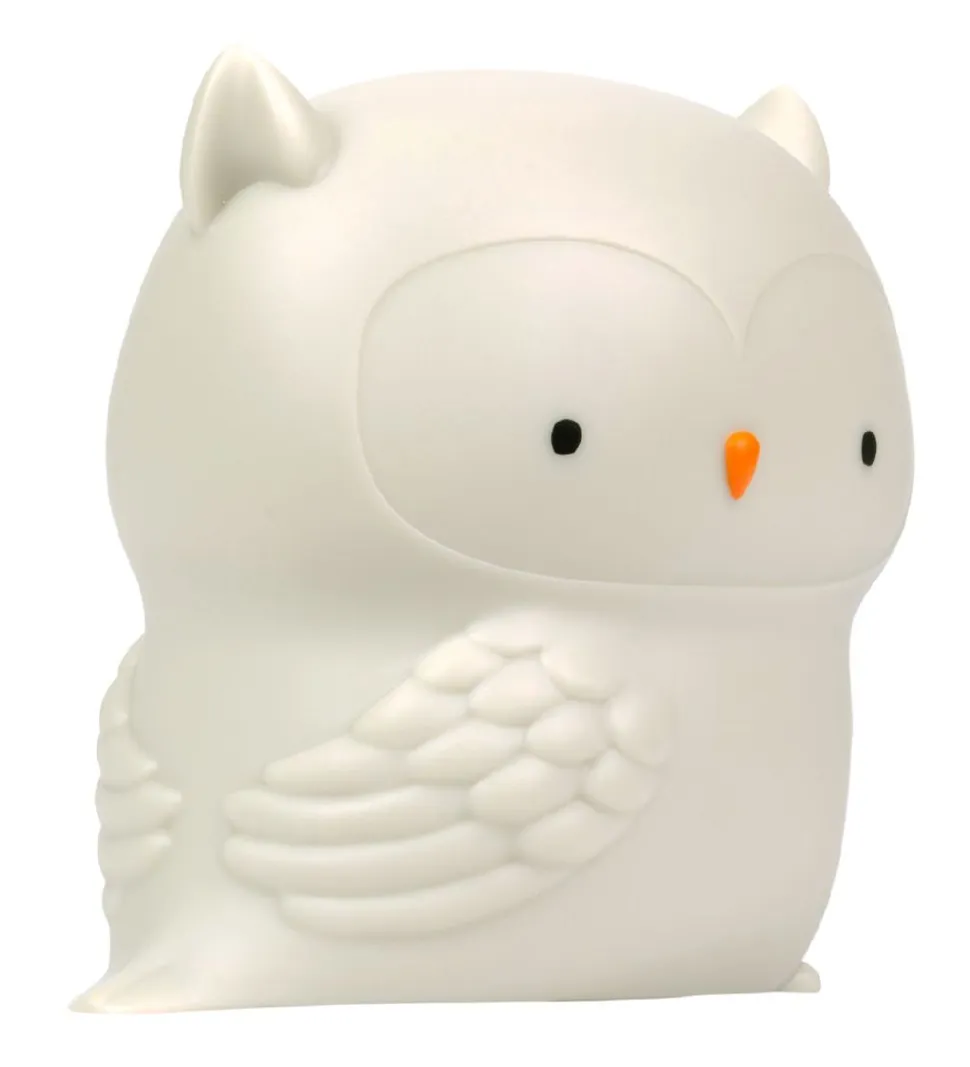 A Little Lovely Company Natlampe - 11,8x11,5 cm - Owl - Grå