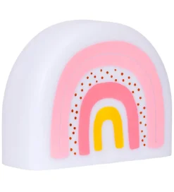 A Little Lovely Company Natlampe - 21 cm - Rainbow - Hvid/Rosa