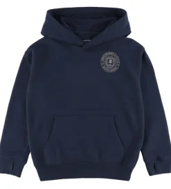 Abercrombie & Fitch Hættetrøje - Navy Blazer m. Print