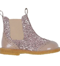 Angulus Støvler - Chelsea - Faded Rose/Blossom Glitter