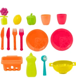 B. Toys Legekøkken - Køkkenvask m. Vand - 18 Dele