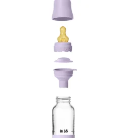 BIBS Boheme Sutteflaske - 120 ml - Glas/Naturgummi - Violet Sky