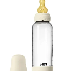 BIBS Boheme Sutteflaske - 240 ml - Glas/Naturgummi - Ivory