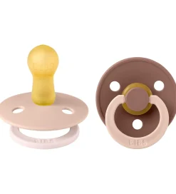 BIBS Colour Sutter - Str. 2 - 2-pak - Rund - Blush Woodchuck Mix