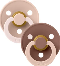 BIBS Colour Sutter - Str. 2 - 2-pak - Rund - Blush Woodchuck Mix
