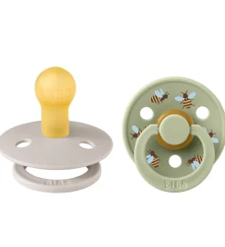 BIBS Colour Sutter - Str. 1 - 2-pak - Rund - Mushroom Mix