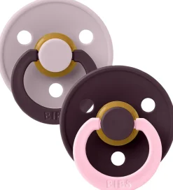 BIBS Colour Sutter - Str. 1 - 2-pak - Rund - Dusky Lilac Plum