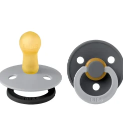 BIBS Colour Sutter - Str. 2 - 2-pak - Rund - Cloud Iron Mix