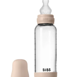 BIBS Sutteflaske - 240 ml - Glas/Silikone - Blush