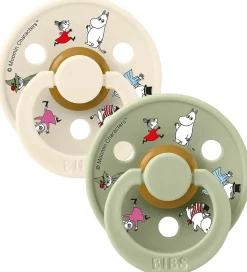BIBS x Moomin Colour Sutter - Str. 2 - 2-pak - Ivory Mix