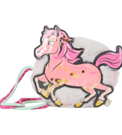 Billieblush Skuldertaske - Imiteret Pels - Ivory m. Hest