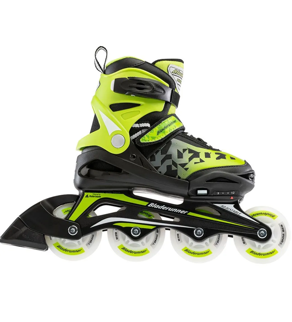 Bladerunner Rulleskøjter m. Lys - Phoenix Flash - Sort/Grøn