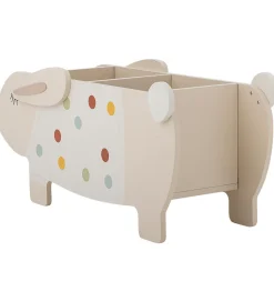 Bloomingville Bogkasse - 87 cm - Villja - Hvid m. Prikker