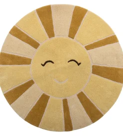 Bloomingville Gulvtæppe - 110 cm - Sun - Uld - Gul