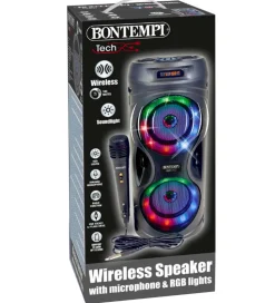 Bontempi Højtaler m. Mikrofon/Lys - 39 cm - Trådløs