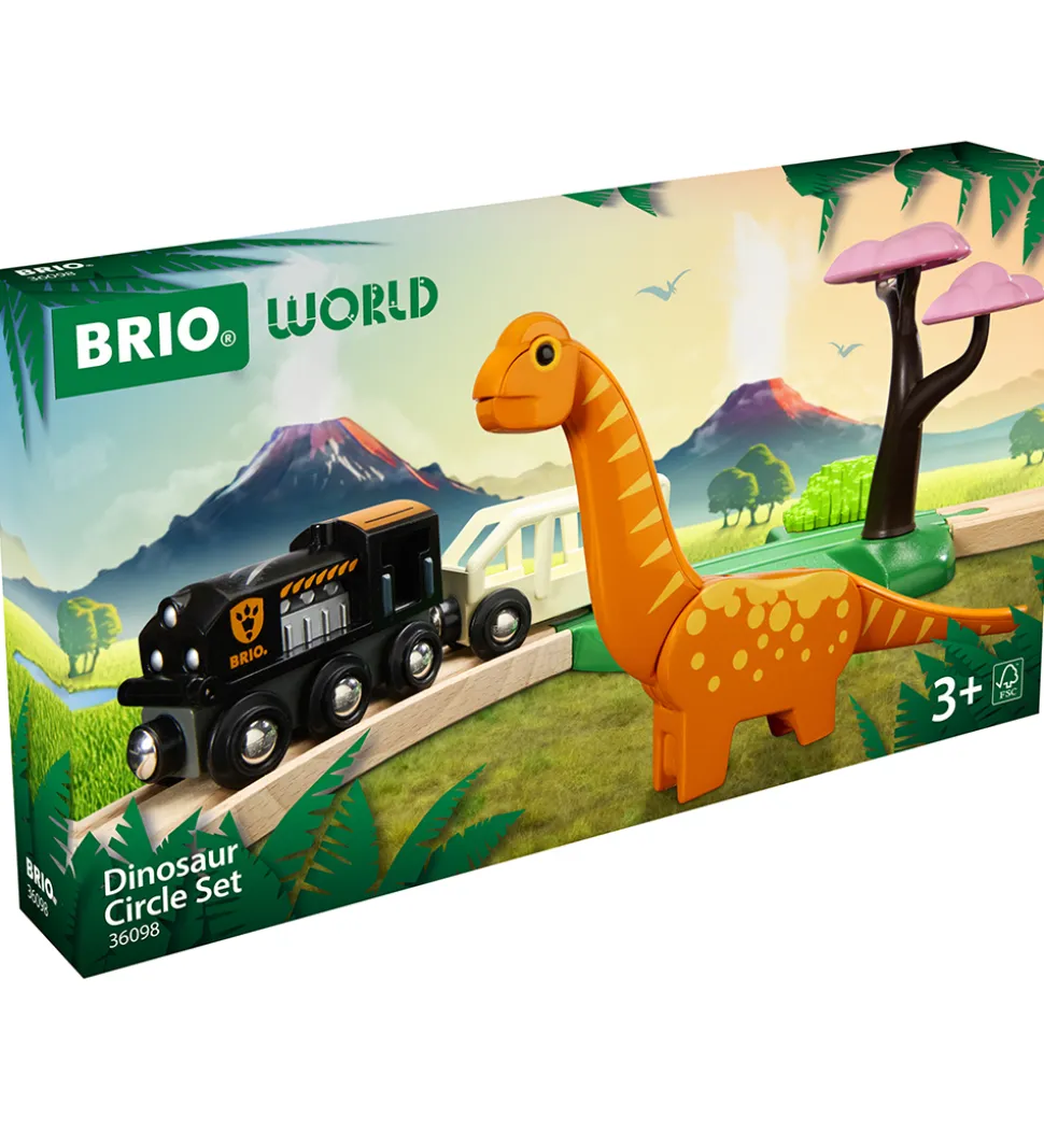 BRIO World Togbane - Cirkelsæt Dinosaur - 12 Dele - 36098