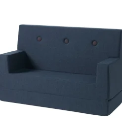 by KlipKlap Sofa - Kids Sofa - 100 cm - Dark Blue/Black
