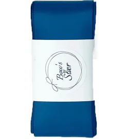 By Stær Dåbsbånd m. Sløjfe - Satin - Double Bow - Navy