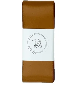 By Stær Dåbsbånd m. Sløjfe - Satin - Double Bow - Golden Br