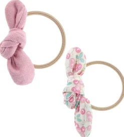 By Stær Hårelastikker m. Sløjfe - Leise - 2-pak - Rose Mix