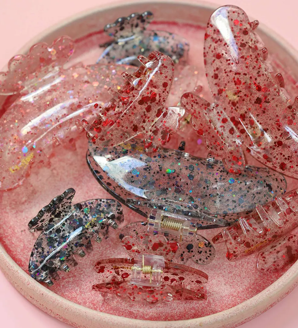 By Stær Hårklemme - Asta - 10x5 cm - Confetti Lyserød