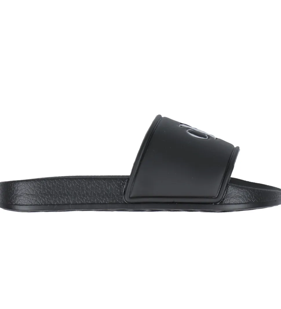 Calvin Klein Badesandaler - Logo Print Pool Slide - Sort