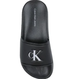Calvin Klein Badesandaler - Logo Print Pool Slide - Sort