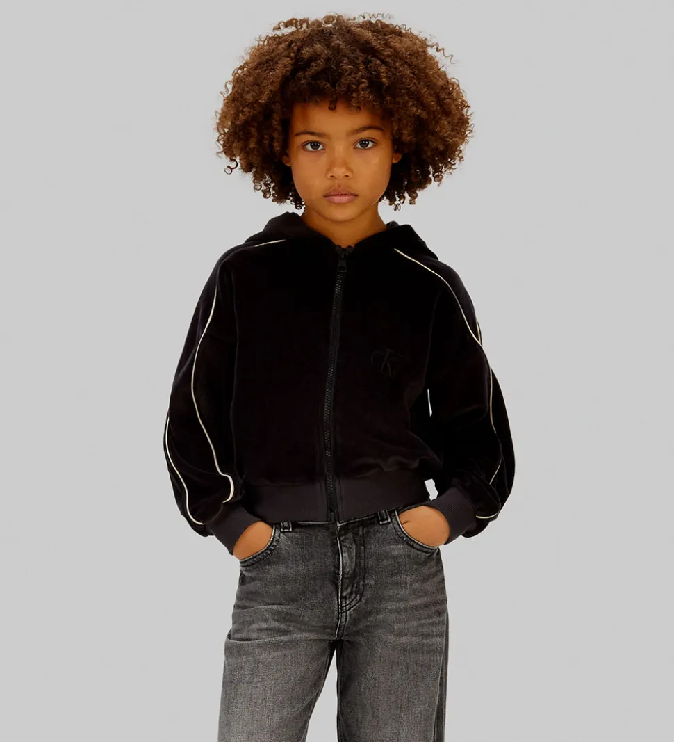 Calvin Klein Cardigan - Velour - Sort