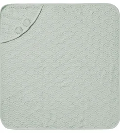 Cam Cam Babyhåndklæde - 80x80 cm - Dusty Green m. Ører