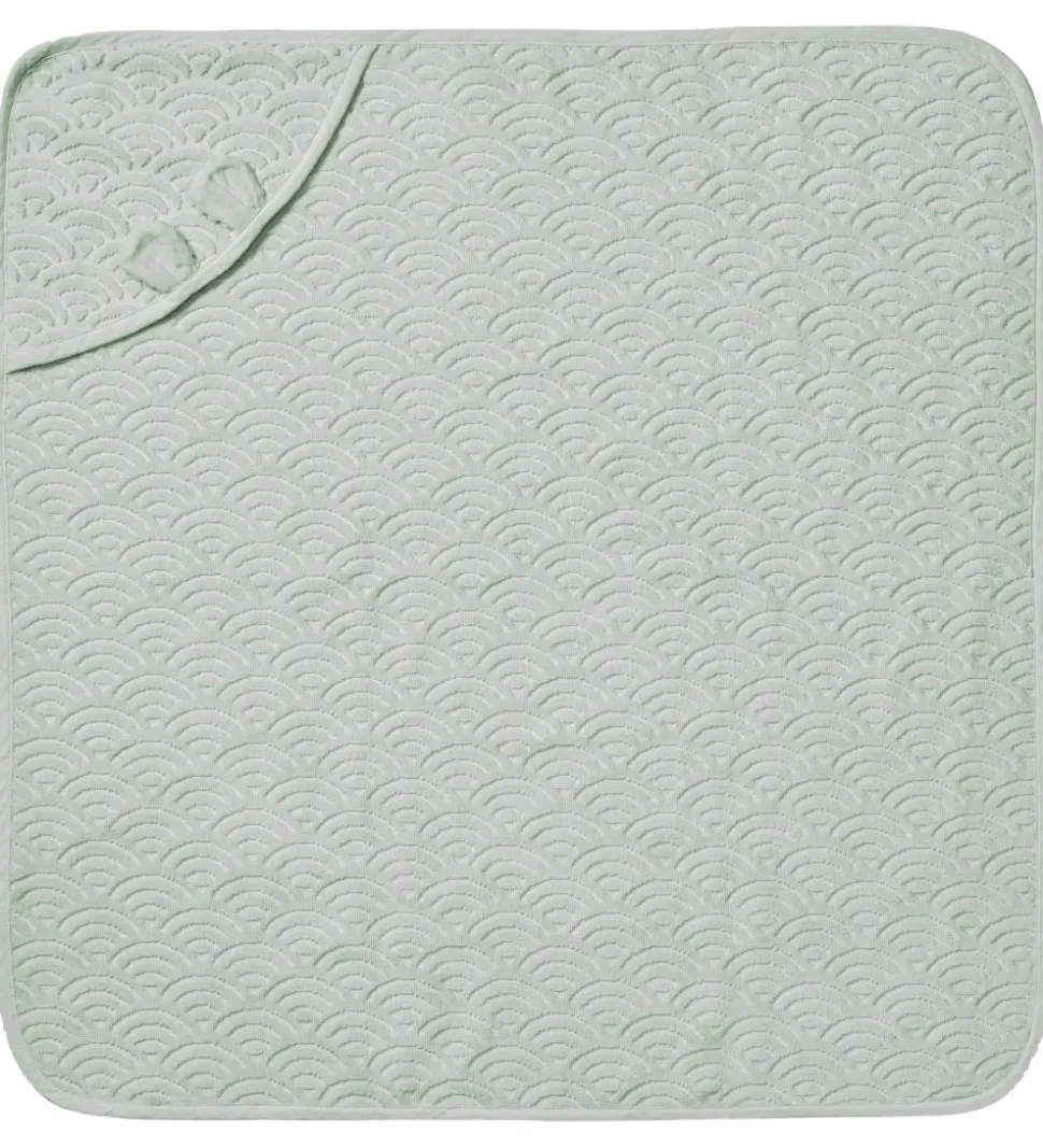Cam Cam Babyhåndklæde - 80x80 cm - Dusty Green m. Ører