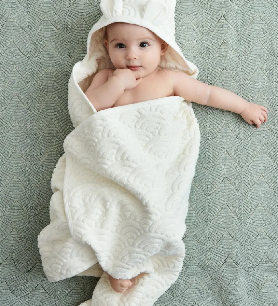 Cam Cam Badeslag - 80x80 - Off-White m. Ører