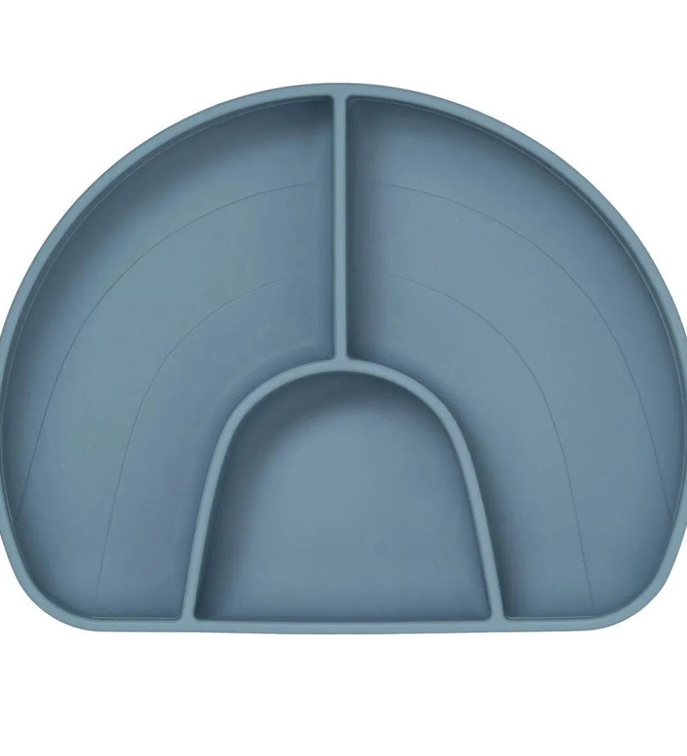 Cam Cam Tallerken - Silikone - 3 Rum - Rainbow - Midnight Blue