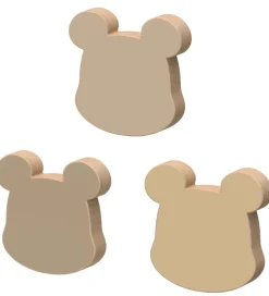 Cam Cam Træknager - 3-pak - 7x7x6,5 cm - Bjørn