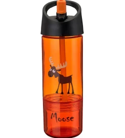 Carl Oscar Drikkedunk m. Sugerør - 2-i-1 - Orange m. Elg