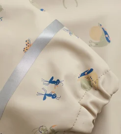 CeLaVi Regndragt m. Fleece - PU - White Pepper m. Print