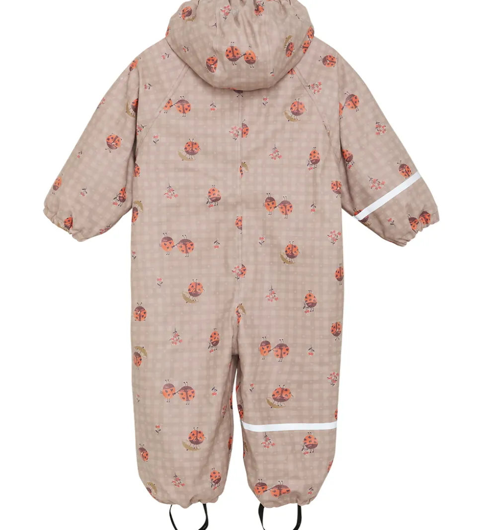 CeLaVi Regndragt m. Fleece - PU - Nasturtium m. Print