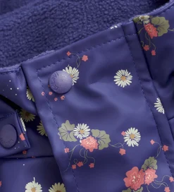 CeLaVi Regndragt m. Fleece - PU - Skipper Blue m. Print