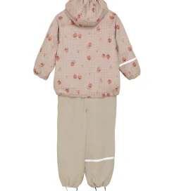 CeLaVi Regntøj m. Seler/Fleece - Recycle PU - Nasturtium m. Prin