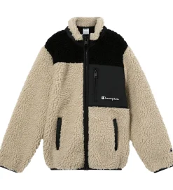 Champion Fleecejakke - Neutral Chino Beige m. Sort